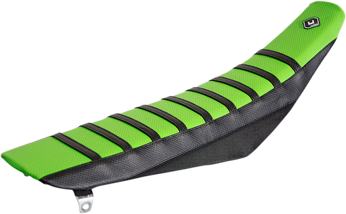 Flu Designs Inc. Pro Rib Seat Cover - Green/Black - Kx 125/250 '03-'08 25500