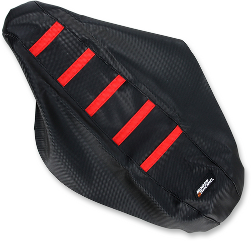 Moose Offroad Ribbed Seat Cover - Black Cover/Red Ribs - Honda Crf250/450 '17-'25 CRF45017