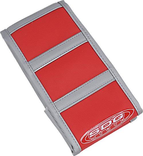 Sdg 6-Ribbed Seat Cover - Grey Ribs/Red Top/Gray Sides 95923XRX