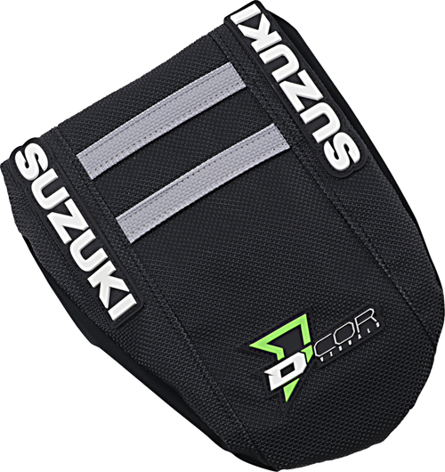 D'Cor Visuals Seat Cover - Black/Gray - Rmz250/450 '18-'25 30-40-465