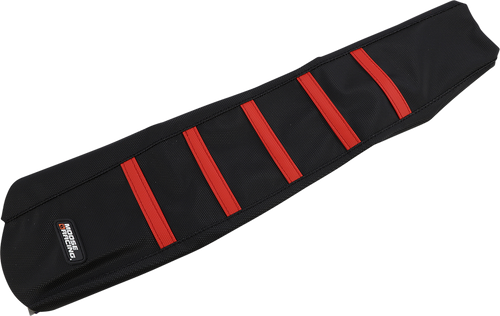 Moose Offroad Ribbed Seat Cover - Black Cover/Red Ribs - Honda Crf250/450 '21-'25 CRF45021-331