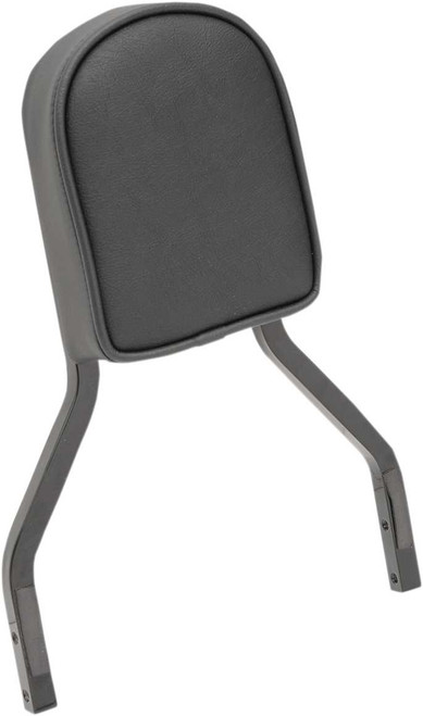 Drag Specialties Seats Sissy Bar Pad - Tall - Smooth W/Piping - Black 0822-0296