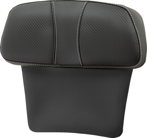 Saddlemen Chopped Tour Pak Backrest Pad - Dominator - Black W/ Carbon Fiber Inset - Flt/Flh '14-'23 814-07-CPACK-D