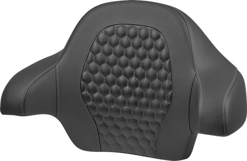 Saddlemen Tour Pack Backrest Pad - Honeycomb - Gray Stitching - Flh/Flt '14-'24 814-07-19002