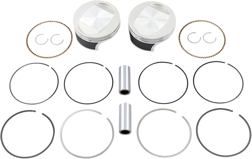 Wiseco Tracker Series Piston Kit - 3.875" - 96 Cubic Inch Bored To 103 Cubic Inch - Standard - Twin Cam K0210PS