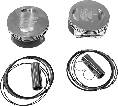 Revolution Performance, Llc Piston Kit - Flat-Top - For 124" Monster Big Bore Cylinder Kit - Twin Cam RP301-111W