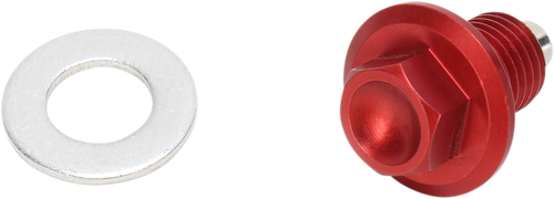 Moose Offroad Magnetic Drain Plug - Red - Honda DP107-1