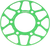 Supersprox Edge Rear Sprocket Insert - Green - 43 Tooth RACD-478-43-GRN