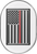 Figurati Designs Antenna Cover - Right Rear Fender - Red Line American Flag - Chrome FD75-AC-SS-RT
