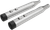 Drag Specialties 4" Slip-On Mufflers With Billet End Caps - Chrome/Black 1801-1262