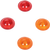 Drag Specialties Mini-Bullet Lens Kit - Amber/Red 2020-0122