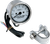 Drag Specialties 2.4" Mini Electronic 8000 Rpm Tachometer - Chrome Housing - Black Face 2211-0057