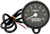 Drag Specialties 2.4" Mini Electronic 8000 Rpm Tachometer - Black Housing - Black Face 2211-0119