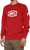 100% Icon Long-Sleeve Fleece Sweatshirt - Red - Large 20026-00012