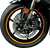 Flu Designs Inc. Wheel Decal - Fluorescent Orange 60607