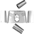 Drag Specialties Fork Tins - Chrome - Ribbed - '86-'17 Flst - 5-Piece DS-222911