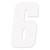 Factory Effex Fx 2015 Numbers Standard 8" White 6 02-4486