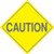 Voss Signs Yellow Plastic Reflective Sign 7.5" - Caution 456 CA7 YR