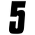 Factory Effex Fx 2015 Numbers Standard 6" Black 5 02-4455