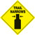 Voss Signs Yellow Plastic Reflective Sign 12" - Trail Narrows 419 TN YR