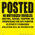 Voss Signs Yellow Plastic Sign 11 1/4" .024 Gauge Posted No Vehicles 143 NMV YP