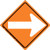 Voss Signs White Plastic Reflective Trail Sign 6" Black Arrow 203 AR5 B&W