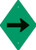 Voss Signs Green Plastic Reflective Atv Trail Blazer Horizontal Arrow 262 DA HGR