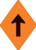 Voss Signs Orange Plastic Reflective Trail Blazer Vertical Arrow 262 DA VOR