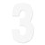 Factory Effex Fx 2015 Numbers Pro 4" White 3 04-2563