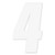 Factory Effex Fx 2015 Numbers 4" White 4 08-90014