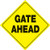 Voss Signs Yellow Plastic Reflective Sign 12" - Gate Ahead 432 GA YR