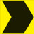 Voss Signs Yellow Plastic Reflective Sign 12" - Large Arrow 497 CHV YR