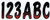 Hardline 3" Letter & Number Kit Red / Black REBKG200