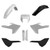 Polisport Replica Plastic Kitfull Kit Husqvarna White/Black 91506