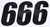 D-COR Number 6 Black 6" 3/Pk 45-26-6