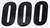 D-COR Number 0 Black 6" 3/Pk 45-26-0