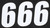 D-COR Number 6 White 6" 3/Pk 45-16-6