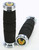 EMGO Roadhawk Grips Black W/Chrome End Cap 7/8"X5.5" 42-40600
