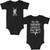 DBK Training Wheels Onesie Black Newborn BO-TRAININGWH-NB