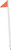 SAFETY 2 Piece Fiber Pole - Straight Mount Safety Flag #6A