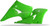POLISPORT Radiator Shroud Green 8429100007