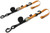 POWERTYE Tie-Down Cam Sec Hook Soft-Tye 1"X6' Black/Orange Pair 23629-S
