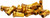 DUBYA Spoke Nipples Gold 98-612G