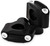 BURLY BRAND Reaper 1-1/2" Risers 1" Bar Set - Texture Black B12-8015TB