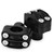 BURLY BRAND Reaper 1-1/2" Risers 1" Bar Set - Texture Black B12-8011TB