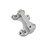 HELIBARS Handlebar Risers Silver W/Ram Ball Tri HR06188-RB