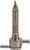 GOLAN 3/8 Npt Petcock Straight Chrome 5/16 Hose 75-516S-CS
