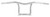 BURLY BRAND Sid 8" Bar 1" Tbw Chrome B12-6030C