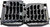 FLO MOTORSPORTS High Flow Radiator Braces Black FLO755BLK
