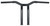 BURLY BRAND Dominator Raked Bar 12" 1.25" Gloss Black B12-6052B